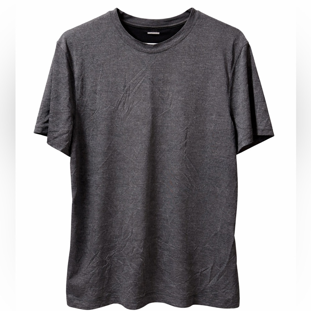 Lululemon Athletica Men’s Black Gray Vent Shirt XL W/ Reflecting Seam Two Toned